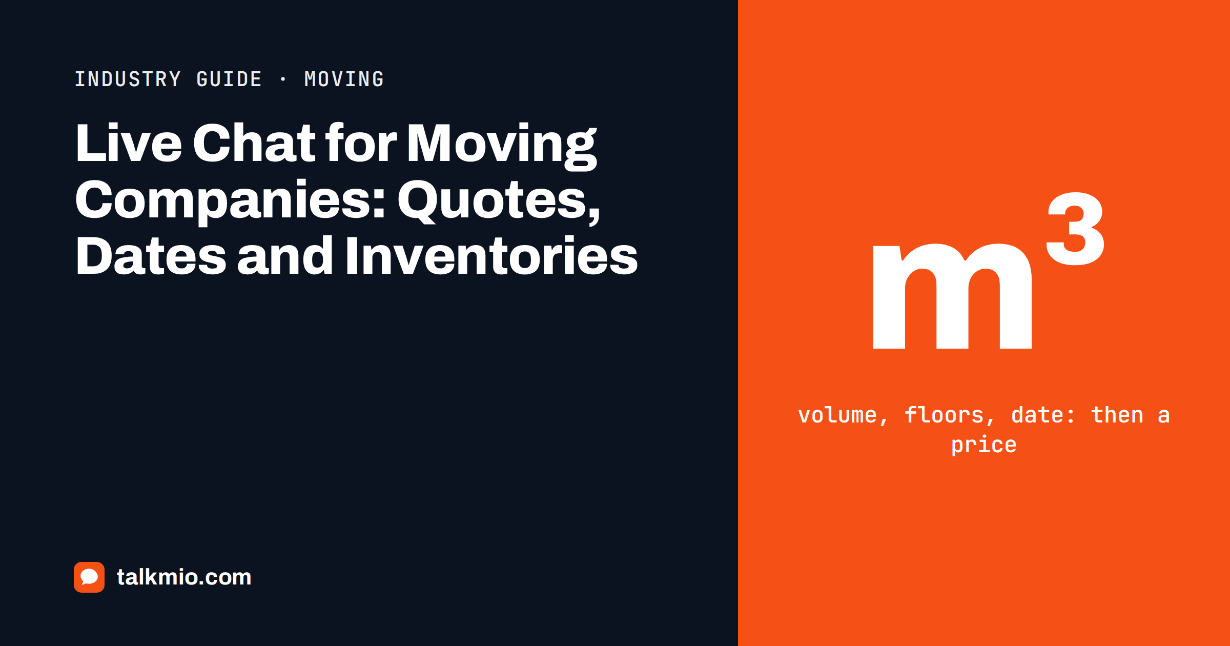 Live chat for moving companies collecting move details for a quote request