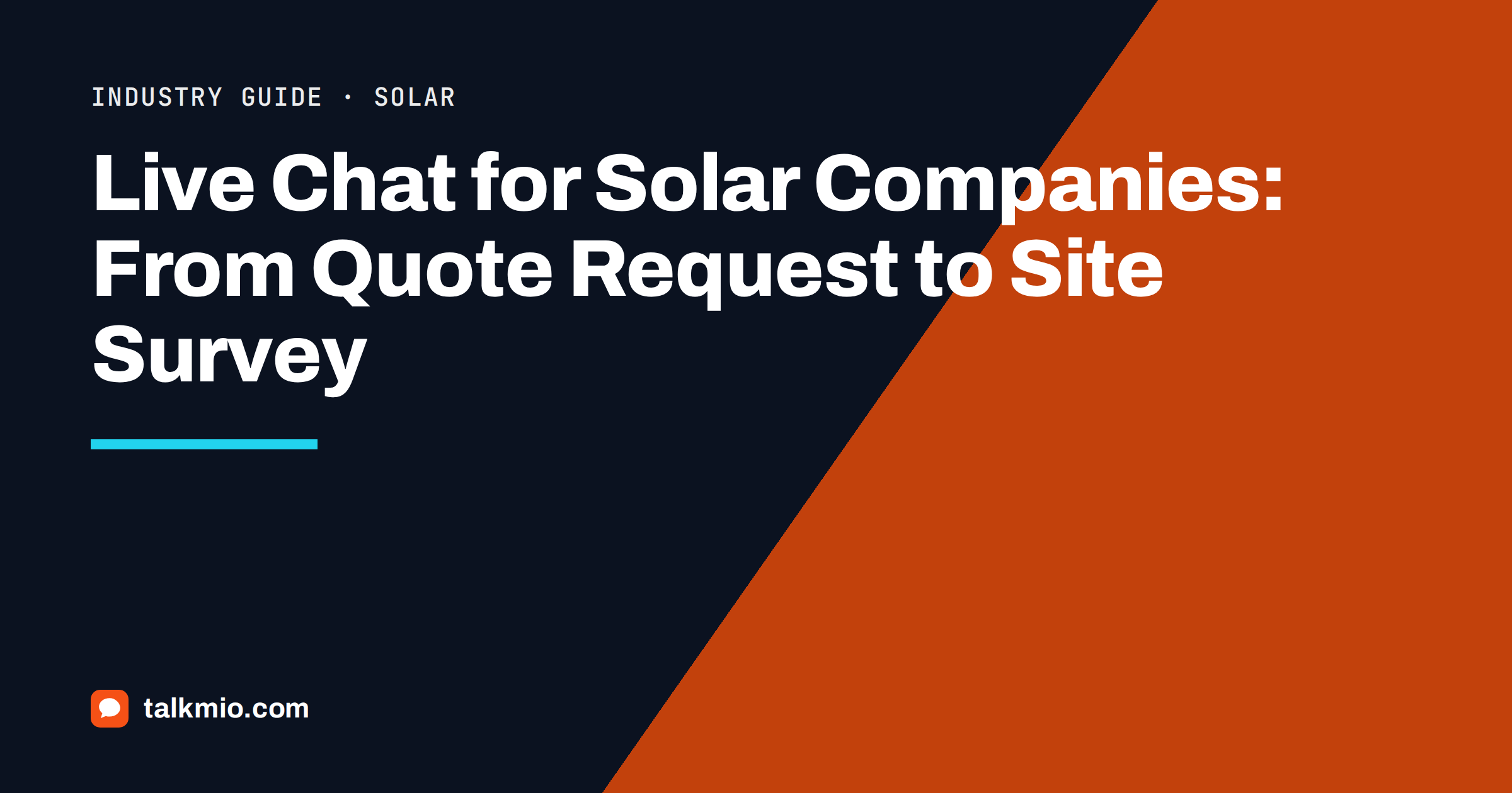 Live chat for solar companies turning homeowner questions into site surveys