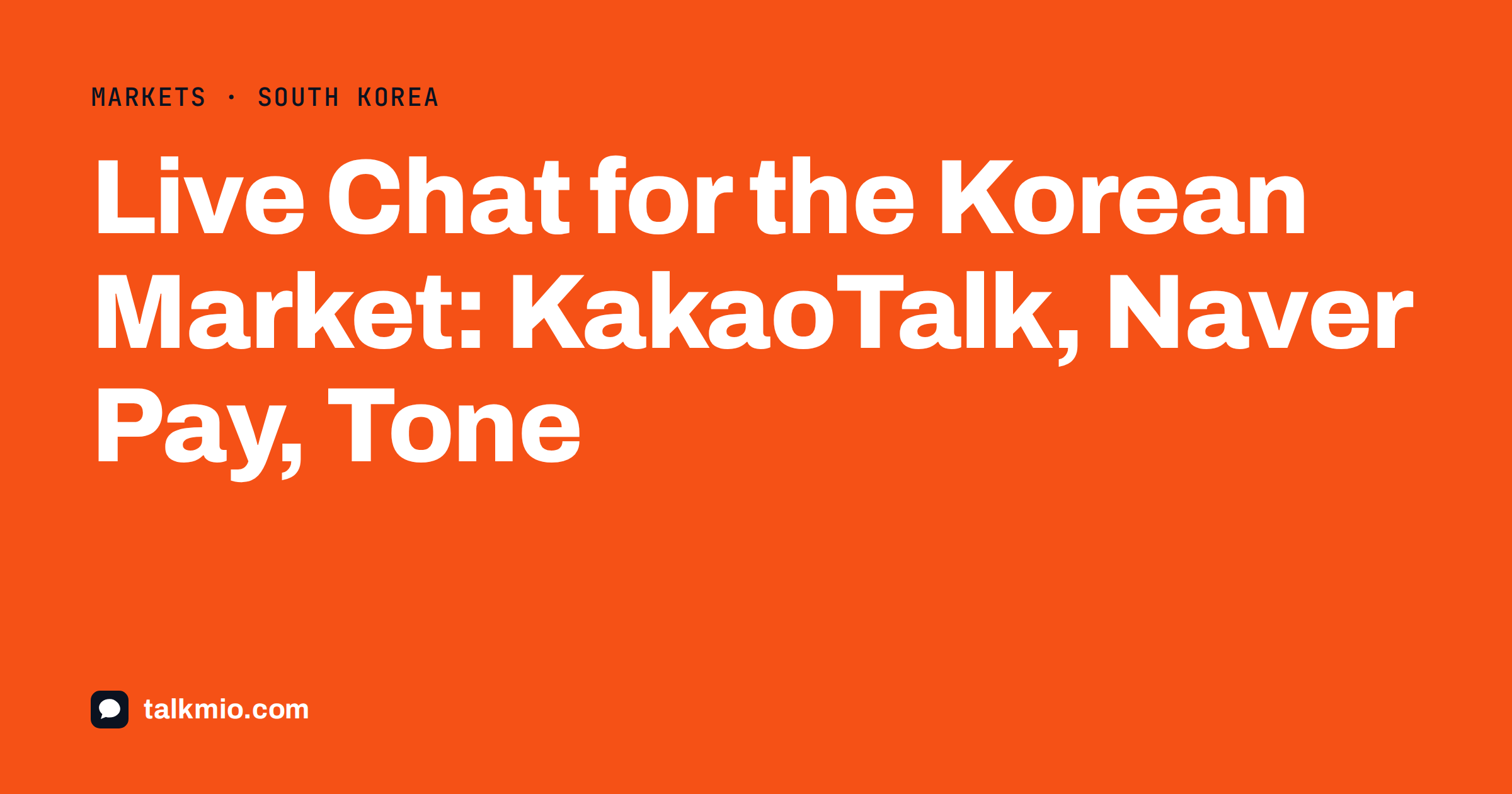 Live chat for the Korean market with Korean tone, payments and delivery answers