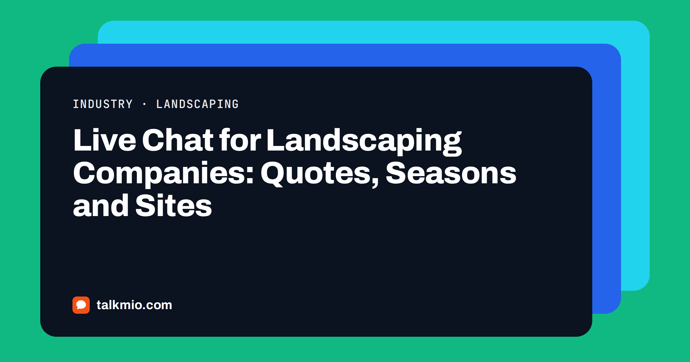 Live chat for landscaping companies: a quote enquiry chat beside a garden plan on a landscaper website