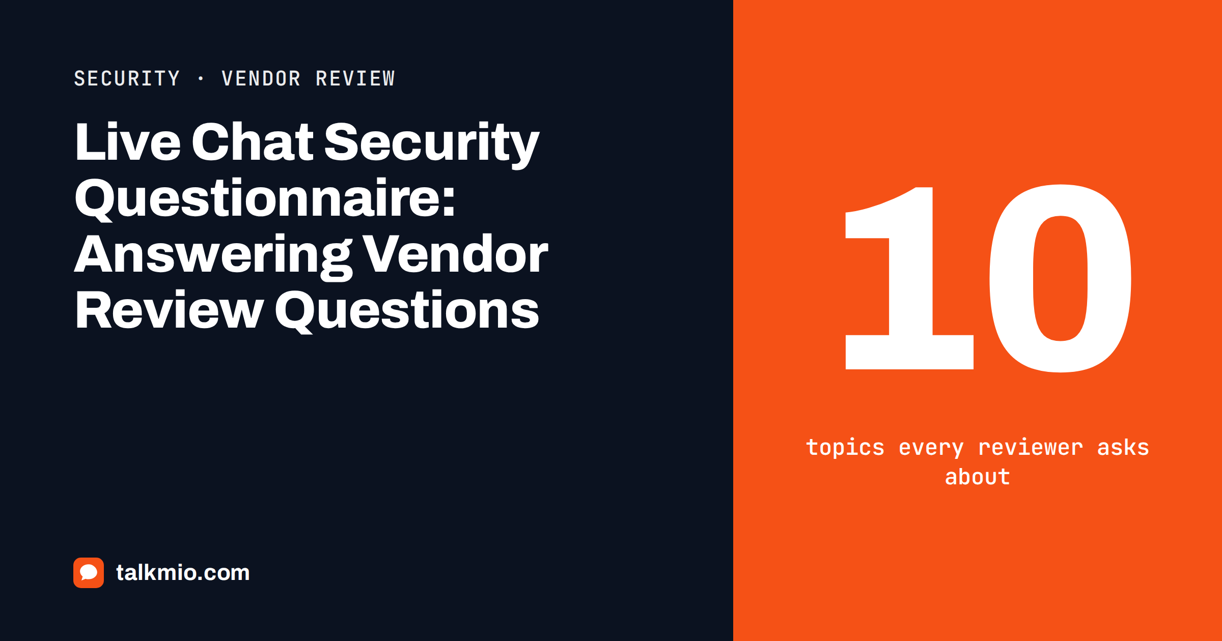 Live chat security questionnaire: a checklist of data location, access control and retention questions beside a chat window
