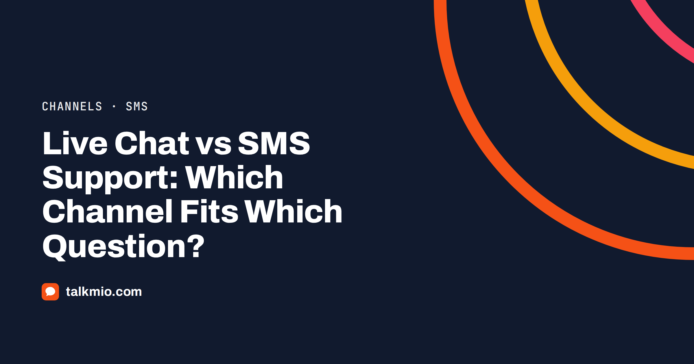Live chat vs SMS support: a website chat window beside a phone showing a text message thread