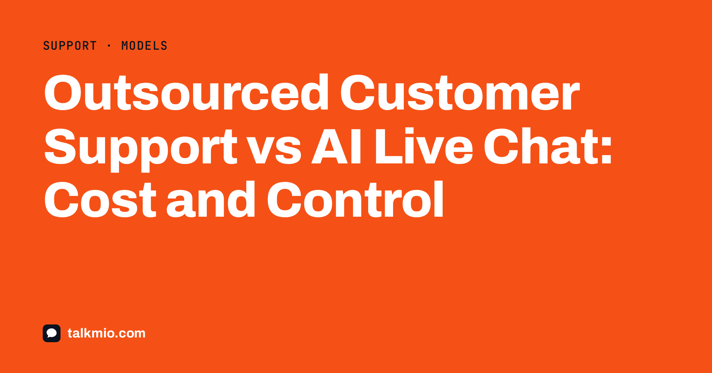 Outsourced customer support compared with an AI live chat: two support models side by side