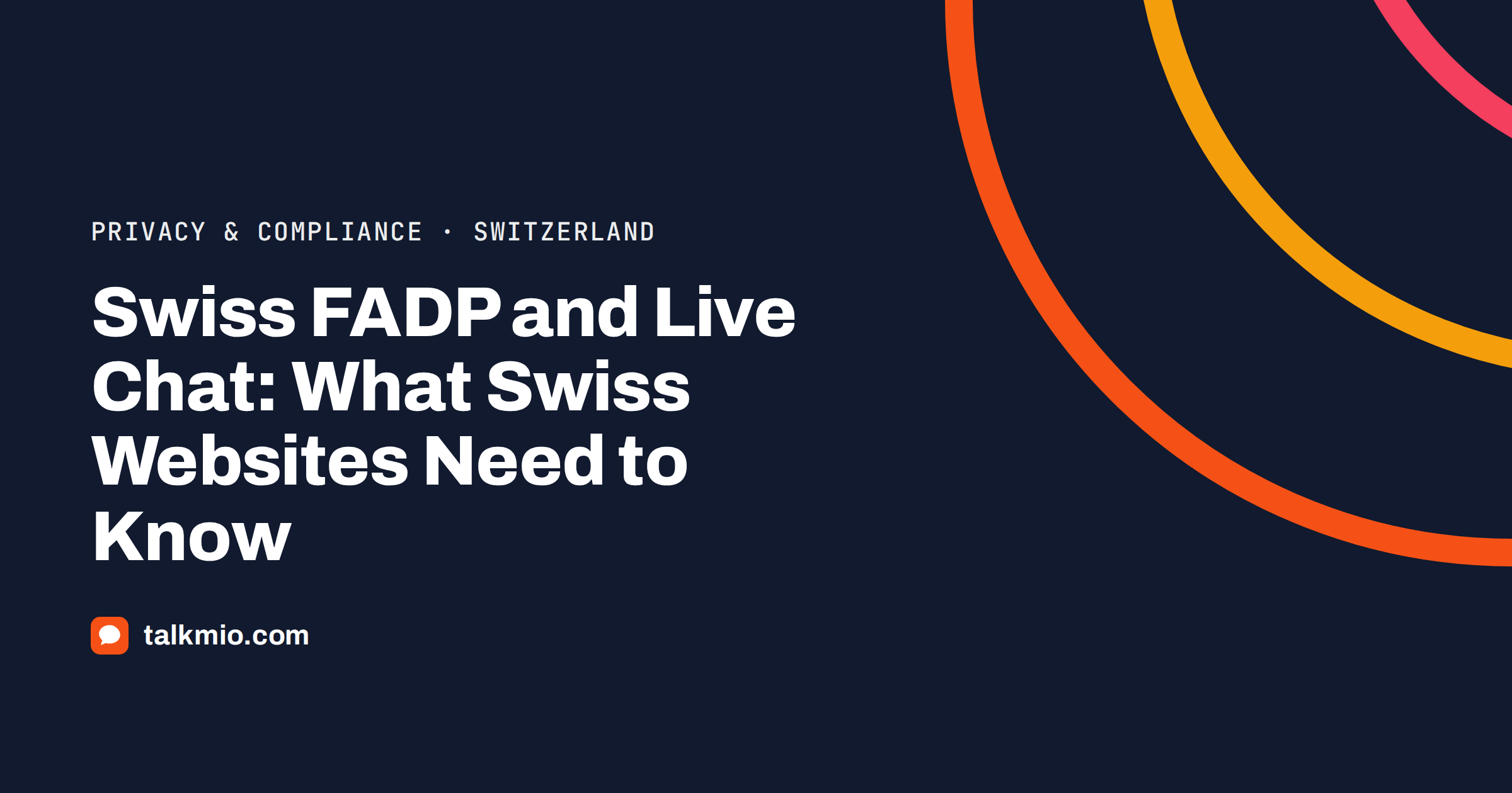 Swiss FADP and live chat: a privacy notice next to a chat widget on a Swiss website
