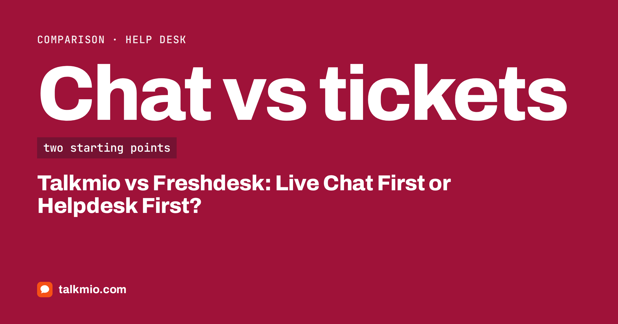 Talkmio vs Freshdesk comparison of live chat and help desk features