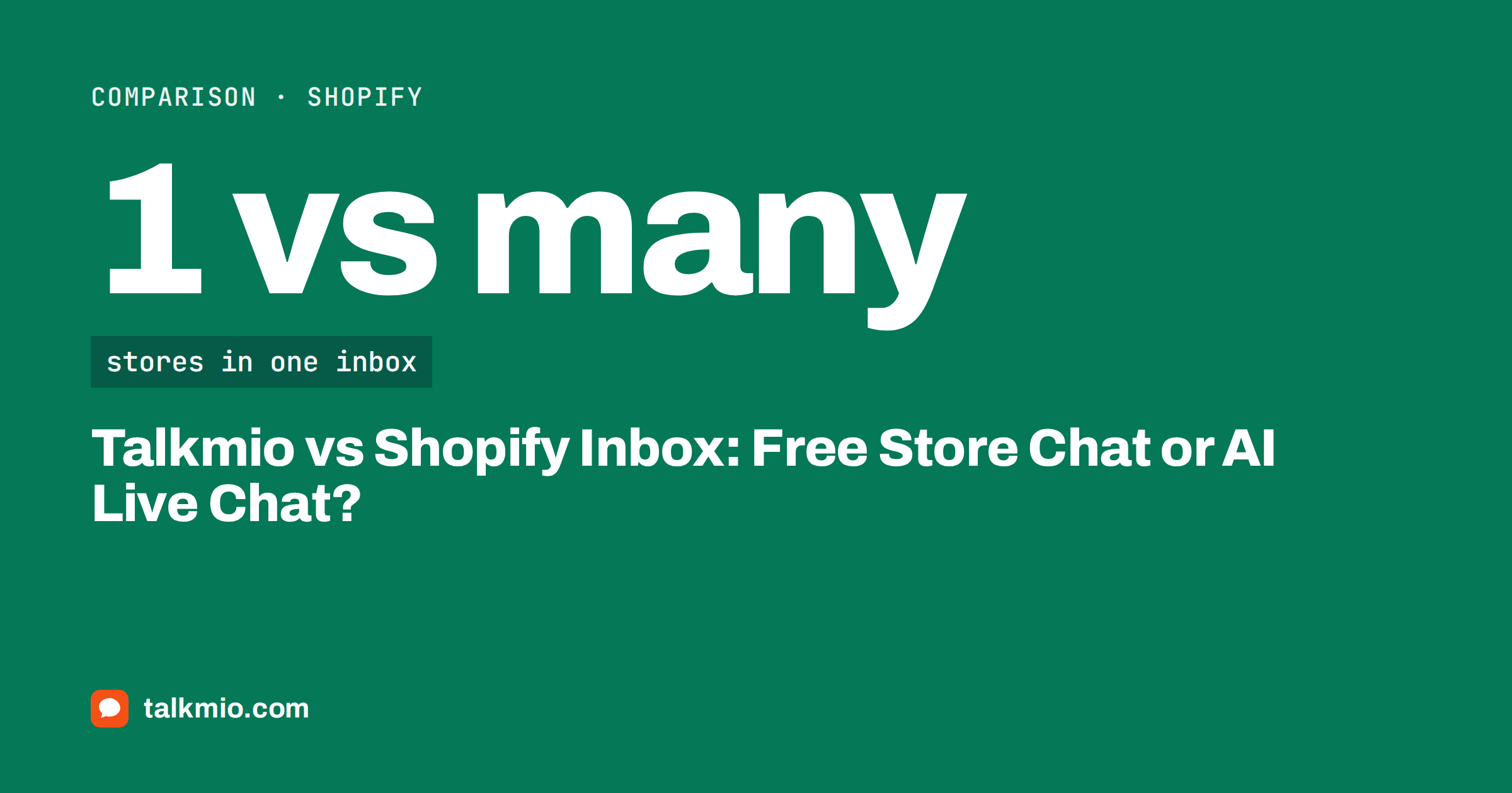 Talkmio vs Shopify Inbox comparison of chat features for Shopify stores