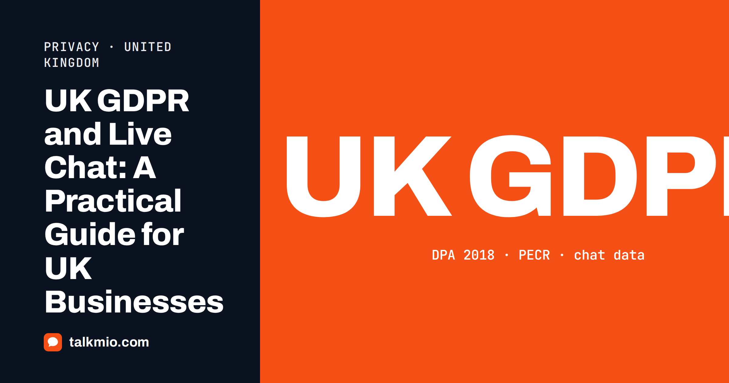 UK GDPR live chat compliance checklist for a business website chat widget